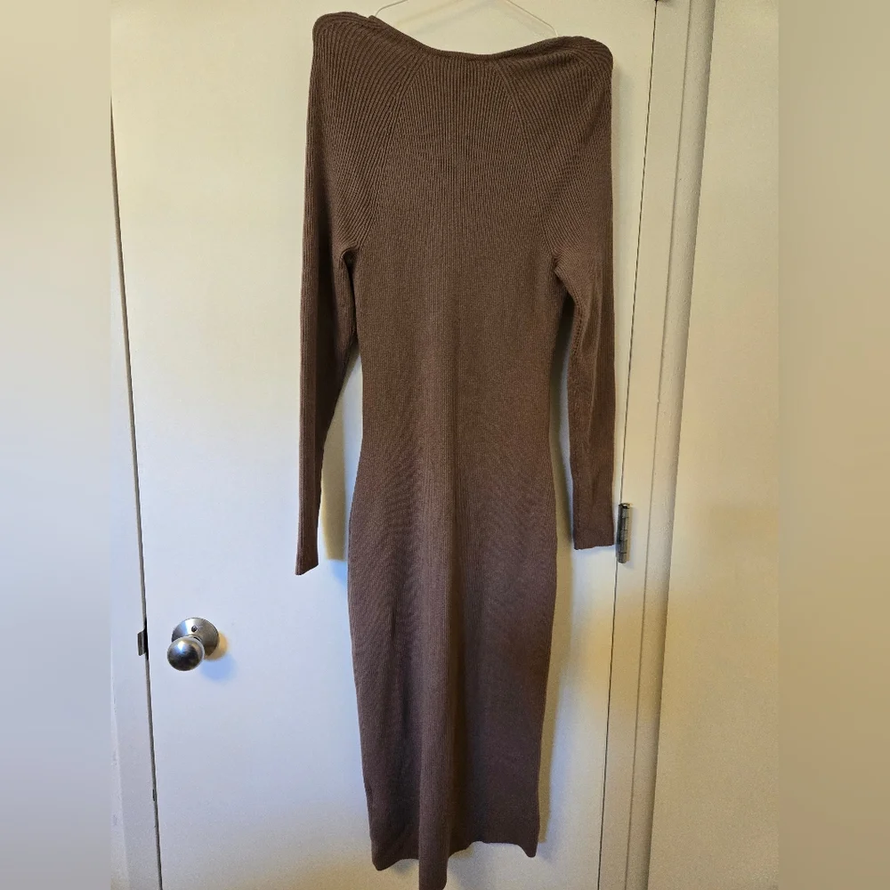 EUC‎ Abercrombie & Fitch Knit Ribbed Cutout Sweater Dress - Picture 9 of 13